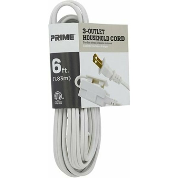 Prime 6 16/2 SPT-2 3-OUTLET WHITE CORD EC 660606